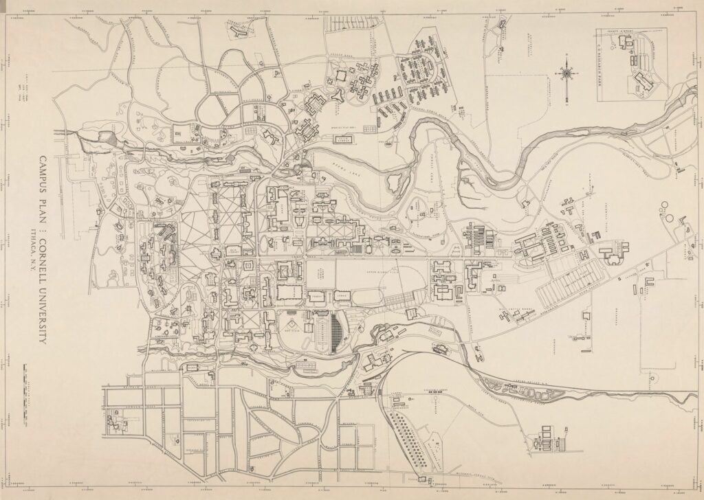 1968 Cornell Campus Plan (north up). Retrieved from https://library.artstor.org/public/SS35197_35197_19457670